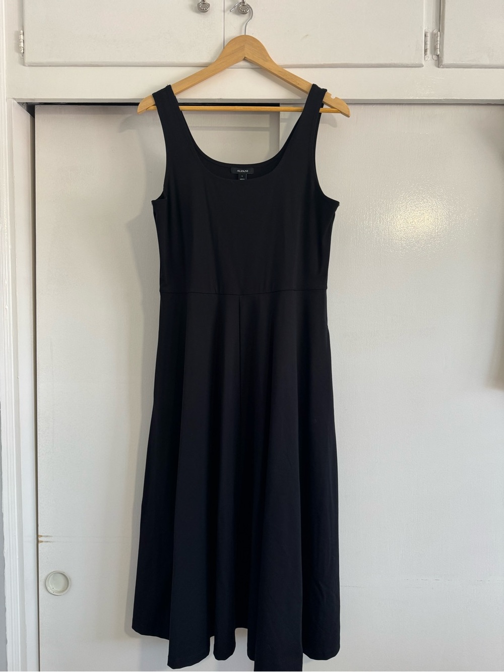 Alfani Black Sleeveless Midi A-Line Dress